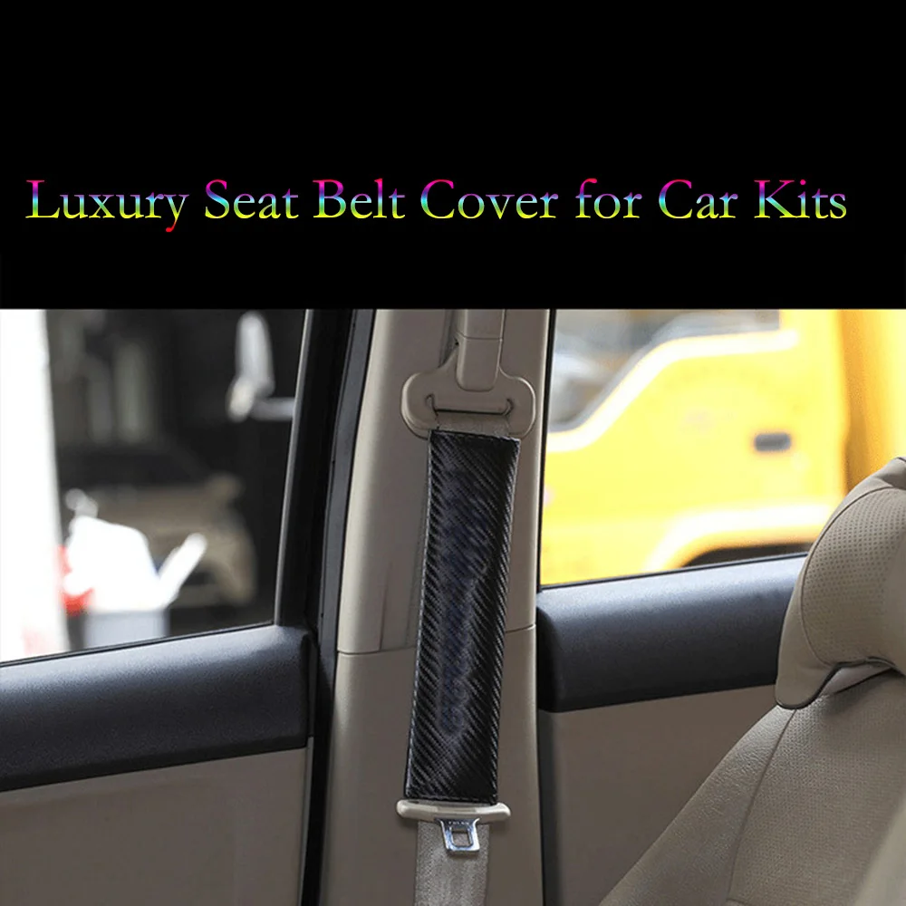 Universal car seat belt Cover Shoulders fibers leather texture relieve fatigue  (5)