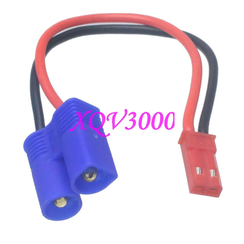 Adaptador De Conector T A EC3 Macho-Hembra 2 Unidades, Cable De 5 Cm Calibre 14 AWG De Cobre Estañado Para Baterías RC, Drones, Coches Y ESC