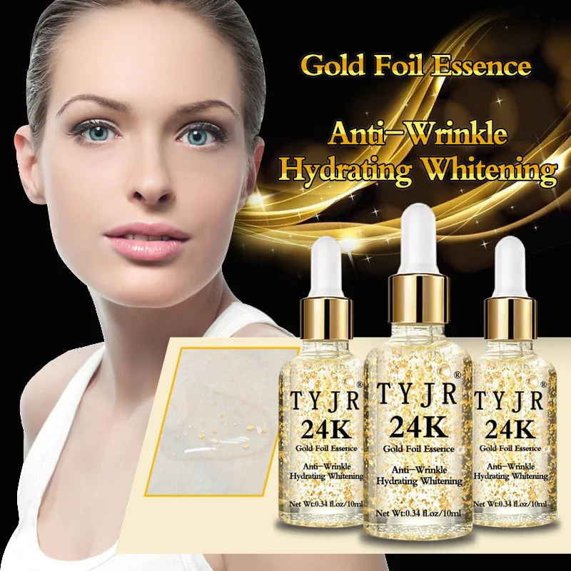 

24k Pure Gold Foil Makeup Primer Moisturizing Anti-aging Face Skin Essencial Cream SSwell
