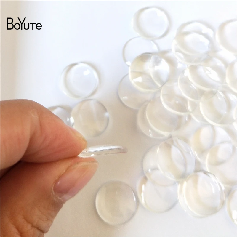 BoYuTe Round 14MM Flatback Transparent Glass Cabochon Doll Blythe Eye Chips Diy Accessories (3)