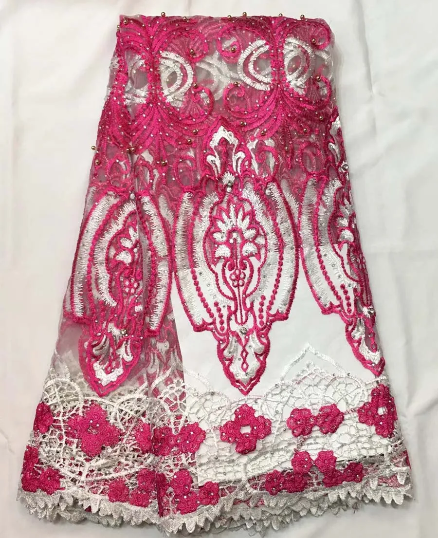 

Latest Net French Lace Material High Quality French Net African Lace Fabric With Stone Nigerian Wedding African Lace