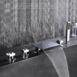 Блаватская латунь torneira banheiro горячей и холодной воды Ванная комната смеситель для душа на бортике ванны смесительная Ванна комплект HP5302