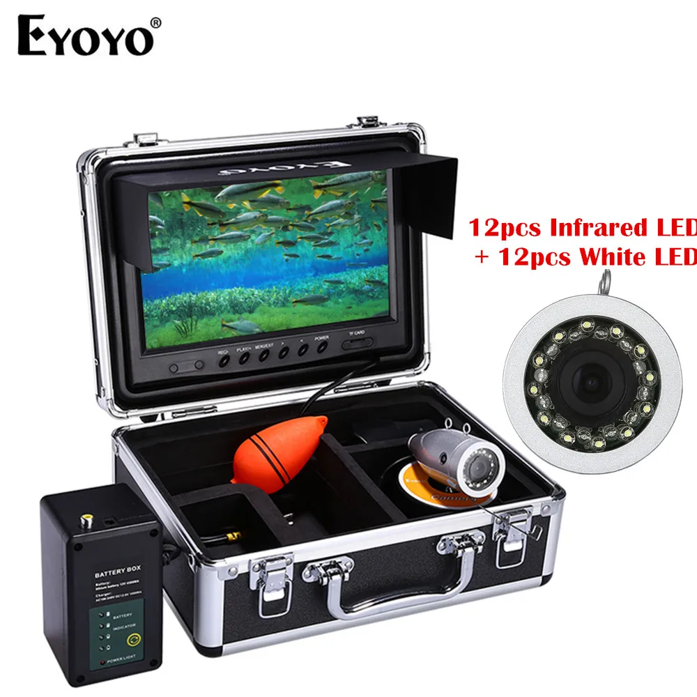 

EYOYO WF09 9"30M 24pcs LED Rechargeable Cell Box Fish Finder Underwater Video Recording DVR 8GB CARD Fishing Camera
