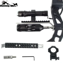 Охота стрельба из лука фонарик монтируемый Фонарь держатель лазерный прицел кольцо для объектива адаптер для соединения изогнутый лук длинный лук