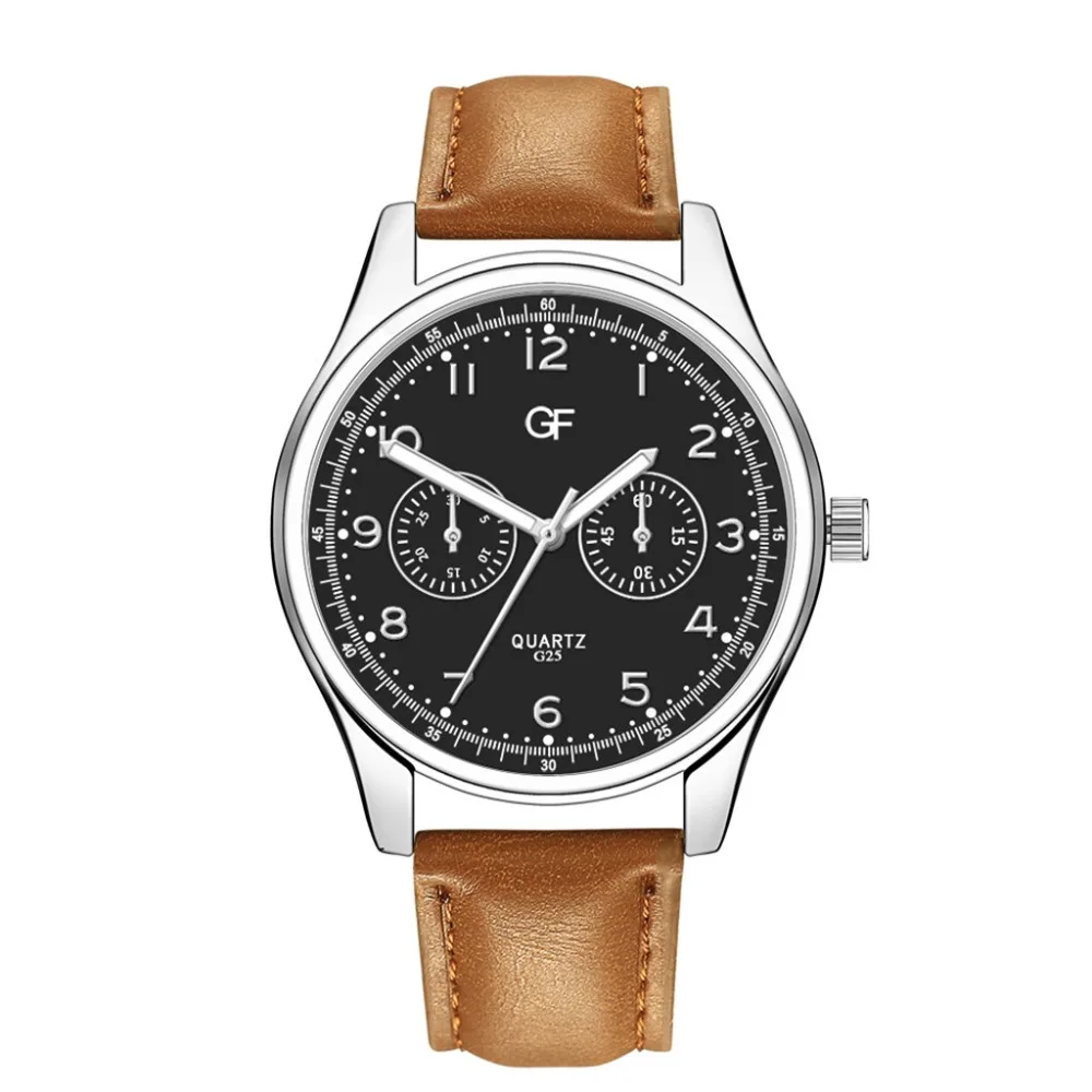 

High Quality Men Watch Featured Scale Dial Quartz Wristwatch Clock Solid Color Leather Strap Top Brand Relogio Masculino@50