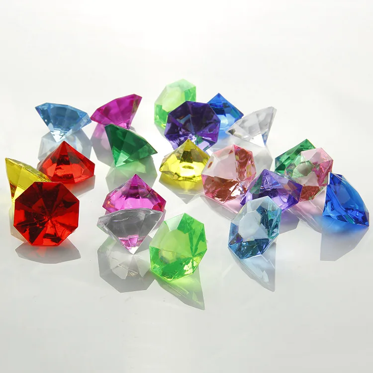

32mm 35pcs Acrylic Color Faux Round Diamond Crystals Treasure Gems for Table Scatters, Vase Fillers, Wedding, Arts & Crafts
