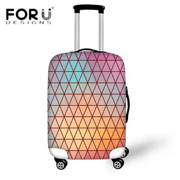 

FORUDESIGNS Travel on The Road Luggage Protective Cover for 18-30 Inch Case Thick Elastic with Zipper Luggage Protector Suitcase