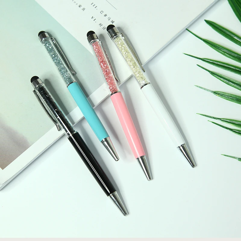 5 pcs/lot Crystal metal Diamond ballpoint pens Stationery papelaria