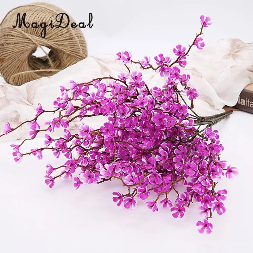 7 Forks Artificial Plum Blossom Branch Simulation Plastic Flower Branches Bouquets DIY Home Wedding Party Decor Art