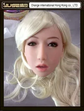 Top quality doll head for young lady sex doll, nice cheap oral sex doll head, silicone japan sex toy masturbator for man, HD-009