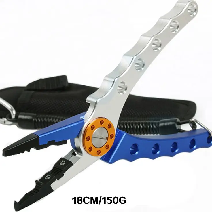 

Aluminum Fishing Line Pliers Scissors Split Ring Cutter Fishing Hooks Remover Fishing Clamp Tackle with Oxford Sheath