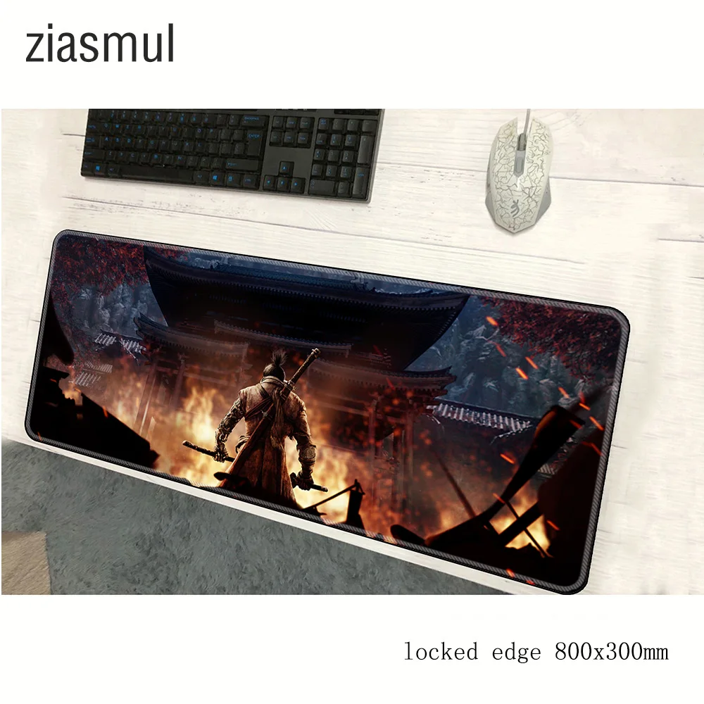 SEKIRO SHADOW DIE TWIC коврик для мыши популярный компьютерный геймерский 800x300x2 мм padmouse