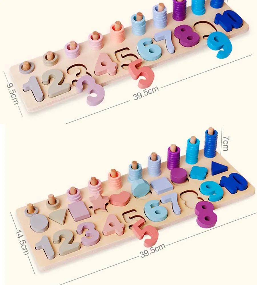 Дошкольная форма совпадающие деревянные игрушки числа, счёт Монтессори игрушки для детей учебная доска игрушки для мальчиков и девочек