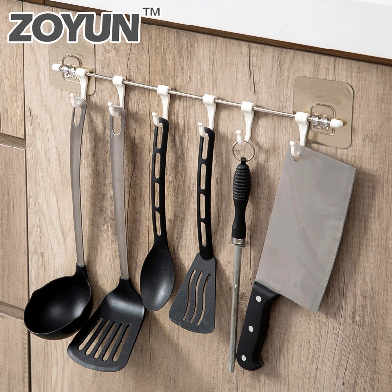 Bathroom Door Rotating Key Hooks Home Organizer Wall Hanger Storage Rack