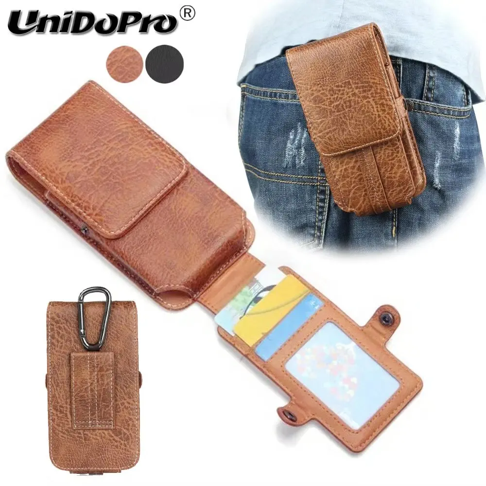 

Premium PU Leather Vertical Belt Holster Case for Doogee S55 / S55 Lite , BL9000 , S50 , S60 Lite , BL12000 Pro Waist Bag Cover