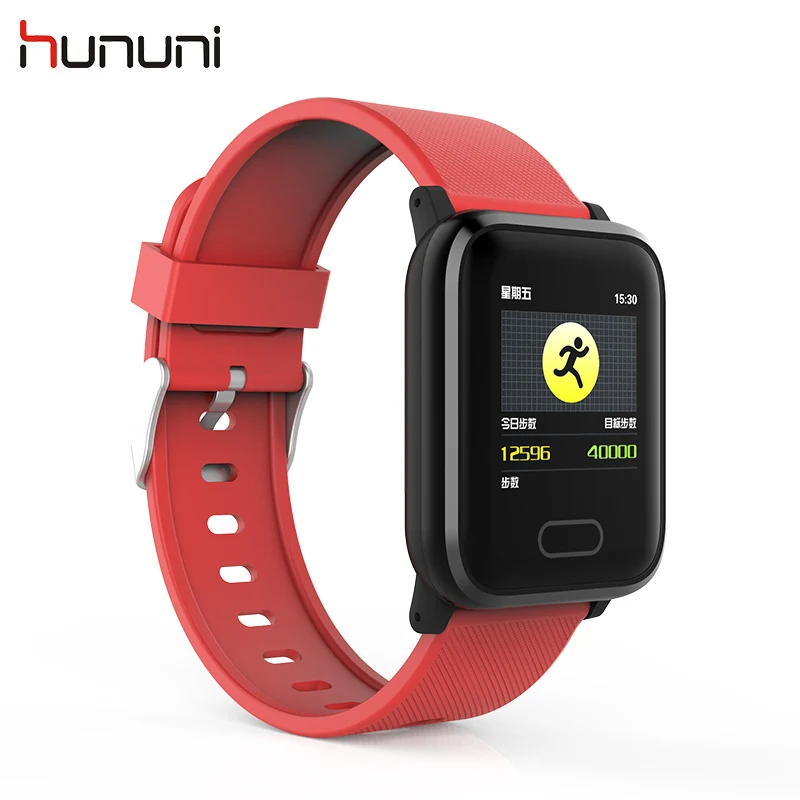 

Newly Smart Wristband Hununi HI16 Sports Fitness Tracker Heart Rate Monitor Bluetooth Call Reminder Metal Border For Smart Phone