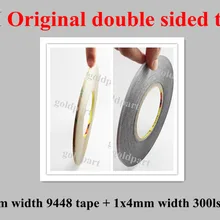 2x4 мм 3 м двусторонняя клейкая лента 9448 черный 9448B/9595LE 300LSE для Iphone samsung htc Noka Ремонт ЖК-дисплея стеклянная панель