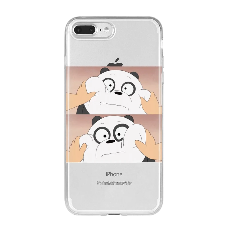 Line Friends коричневый Чехол Miniso We Bare Bears Funda Силиконовый ТПУ чехол для телефона для iPhone 5S, SE 6 6s7 8 Plus X XR XS 11 ProMax