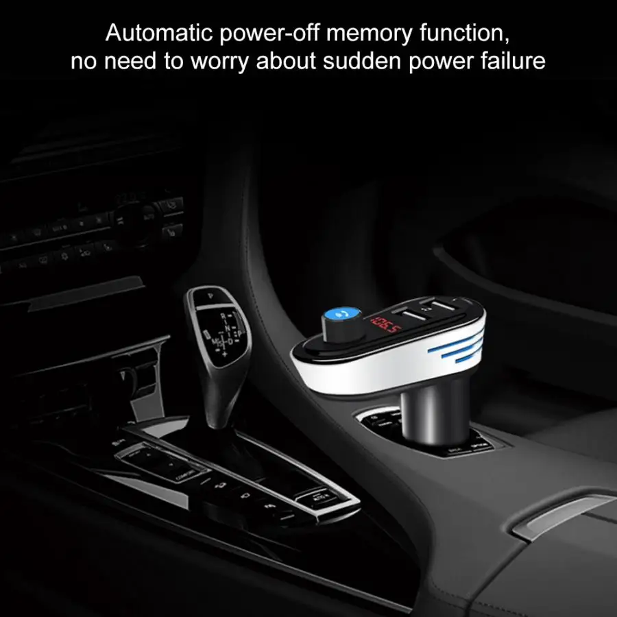 Автомобильный MP3-плеер Hands-free Автомобиль fm-приёмопередатчик зарядных порта USB для автомобиля Зарядное устройство авто аксессуары