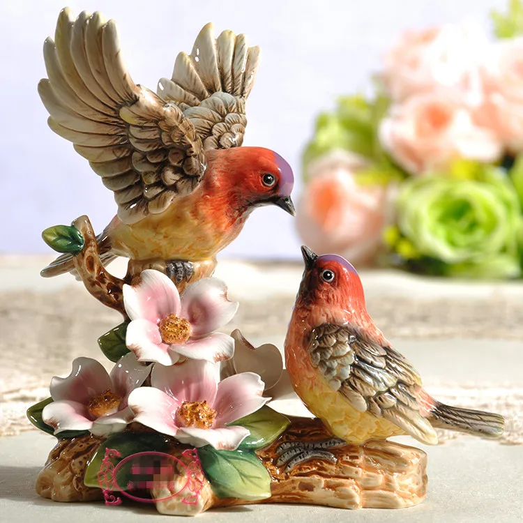 metal bird figurine home decor accent set of 3