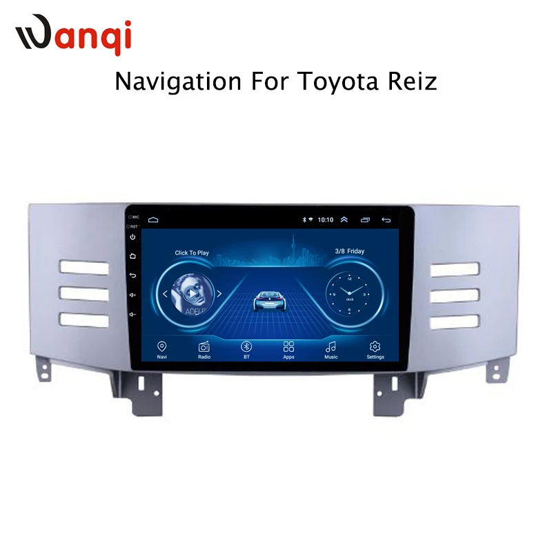 Cheap 9 inch Android 8.1 2.5D Tempered HD Touchscreen Radio for Toyota reiz 2006-2009  with Bluetooth USB WIFI support SWC 2