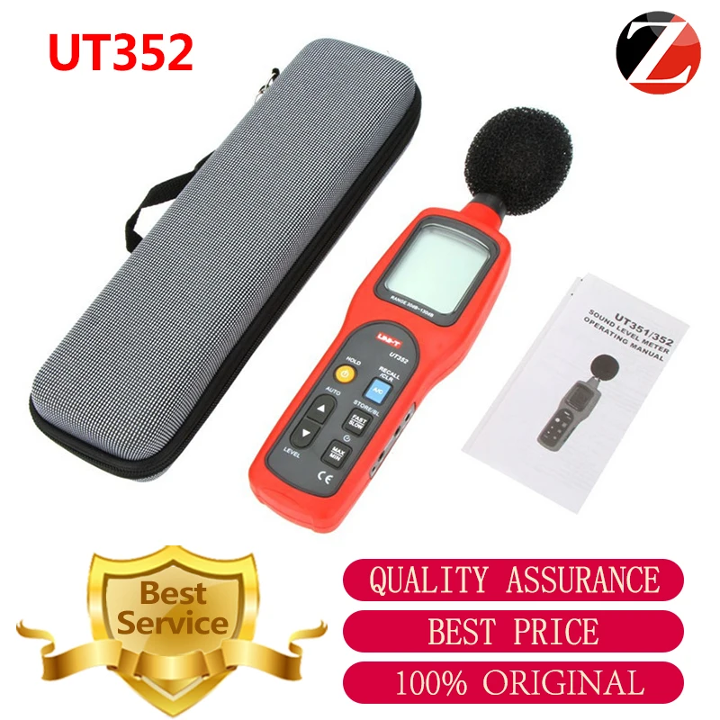 Lowest Price UNI T UT352 30 130dB Analogue Bar Graph Digital Sound Level Meter Decibel Meter