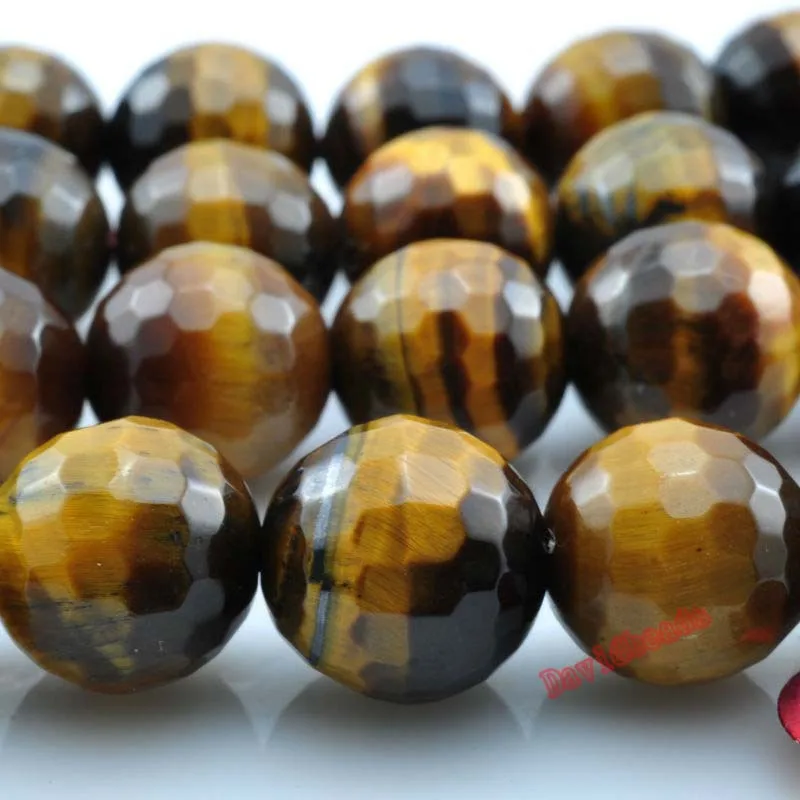 Бусины из натурального камня тигровый глаз 16 дюймов нить 6 8 10 12 мм|bead for jewelry