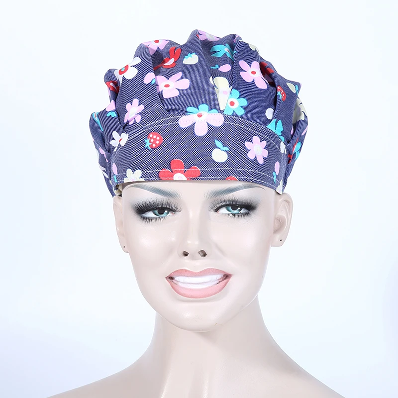 Unisex Hospital Adjustable Medical Caps 100 Cotton Surgical Caps Scrub Lab Clinic Dental