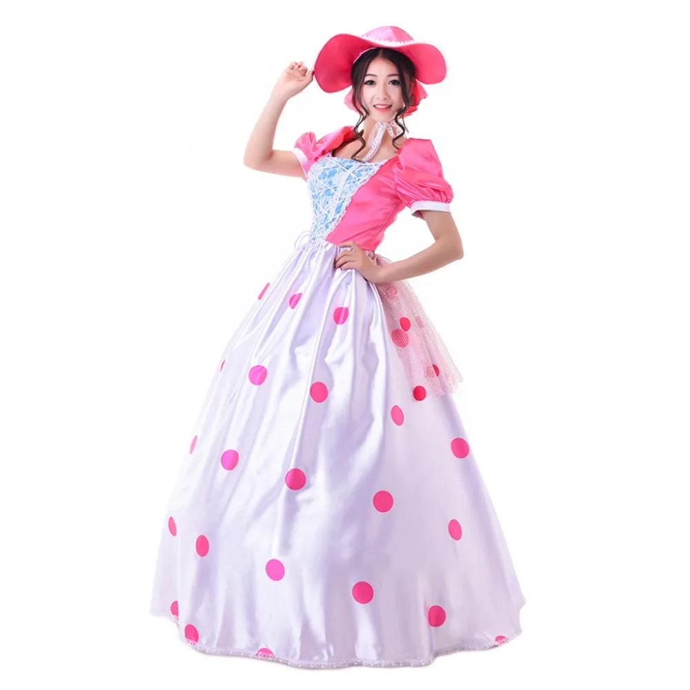 Cosplaydiy Custom Made Bo Peep Cosplay Dress Adult Women Princess Fancy Halloween Party Costume