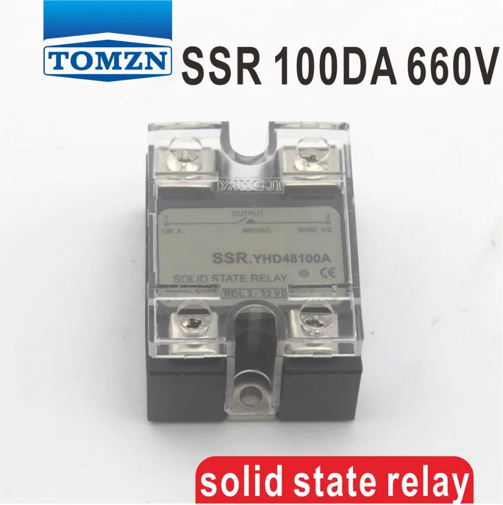 100DA SSR Control 3-32V DC output 48~660VAC High voltage single phase AC solid state relay 100DA SSR Control 3-32V DC output 48~660VAC High voltage single phase AC solid state relay