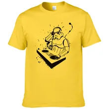 Креативный дизайн DJ печатных футболка Star Wars Для мужчин Для женщин Забавные футболки для девочек короткий рукав крутая рубашка#082