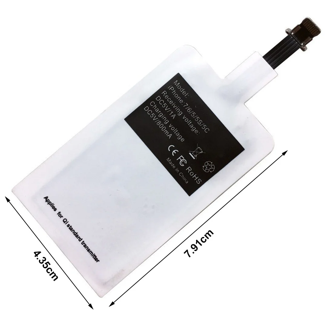 Qi Беспроводная зарядная пластина Pad приемник для IPhone5/5S/6/6s/7 Lightning Qi стандартная беспроводная зарядка приемная антенна