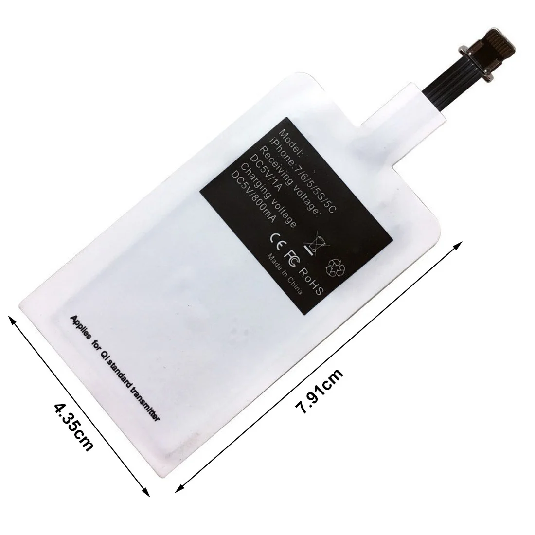 Qi беспроводной зарядный пластинчатый приемник для IPhone5/5S/6/6 s/7 Lightning стандартная