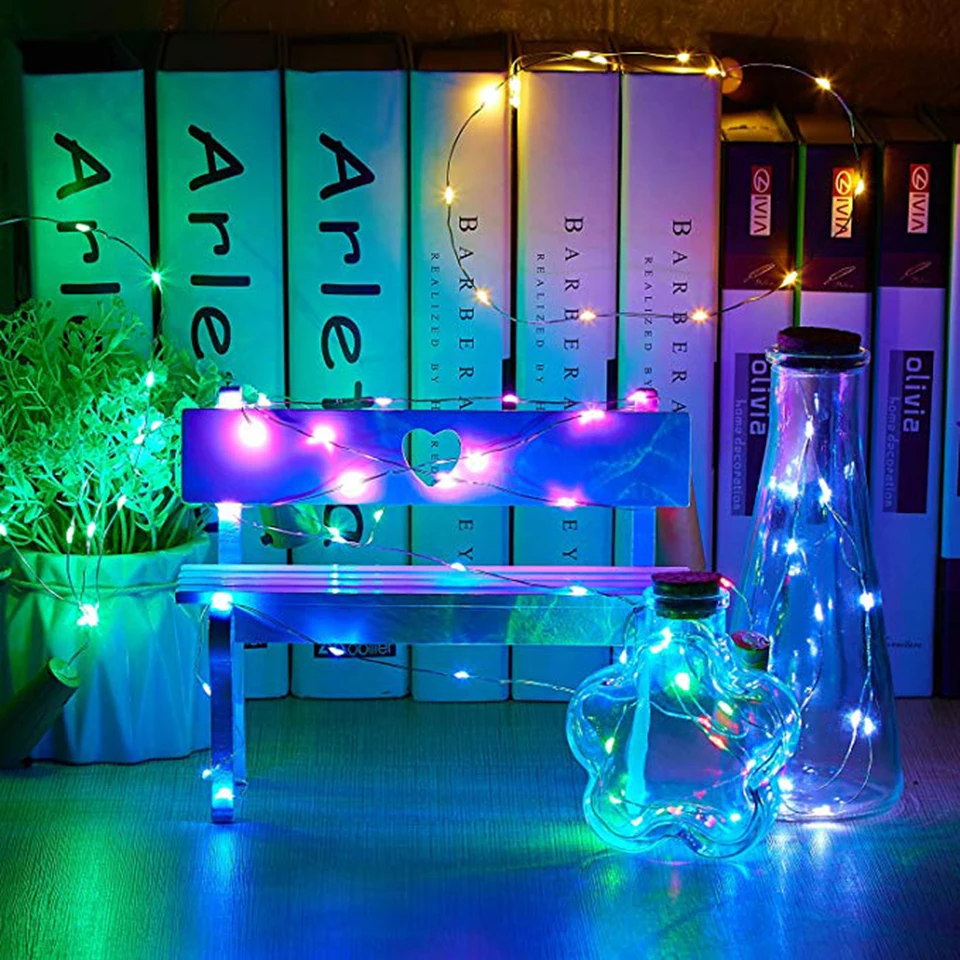 Xsky Navidad 1 m/2 M impermeable alambre de cobre Hada cadena luz luces decoración guirlande lumineuse para boda Xsky Navidad 1 m/2 M impermeable alambre de cobre Hada cadena luz luces decoración guirlande lumineuse para boda