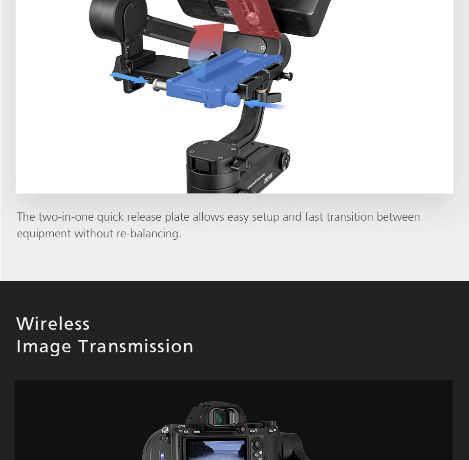 ZHIYUN weebill лаборатории 3-осевой изображение трансм Камера Стабилизатор Для беззеркальных Камера OLED Дисплей портативный монопод с шарнирным замком