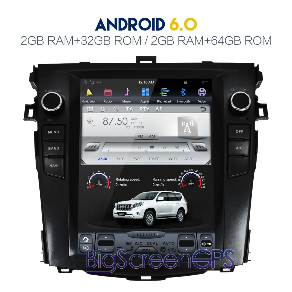6 0 дюймовый автомобильный DVD плеер в стиле Tesla на Android 10 4 без GPS навигатора для Toyota