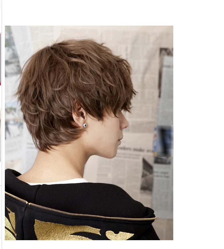 Korean Version Men S Fashion Wig Handsome Men With Short Curly