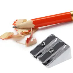 Металлическая скошенная точилка для карандашей с одним отверстием школьная офисная точилка канцелярские принадлежности hyq
