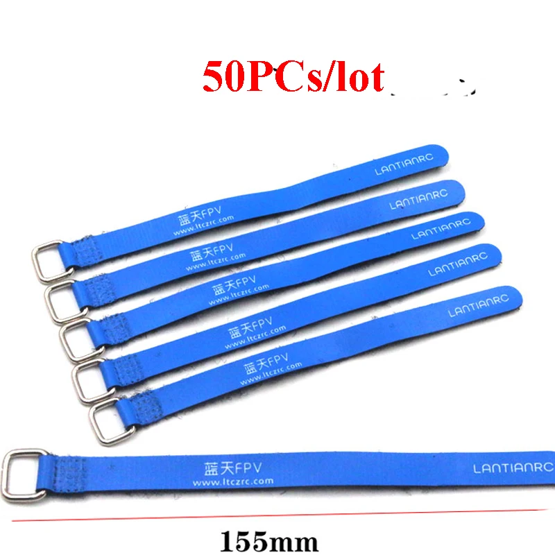 50PCs 10X140mm Lipo Battery Strap Cable Tie Fastening Tape Antiskid Down Nylon Straps For Mini Brushless Racing Drone | Игрушки и хобби