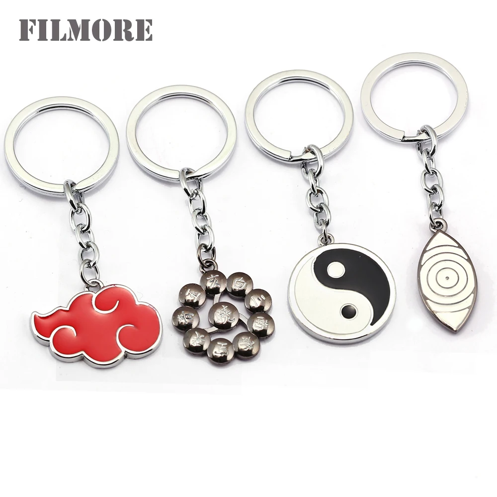 

17 Style Anime Naruto Keychain Uchiha Itachi Mangekyou Sharingan Uzumaki Akatsuki Kakashi Konoha Pendant Key Chains Chaveiro
