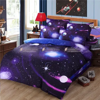 

3d Galaxy bedding sets full/Queen Size Universe Outer Space Themed Bedspread 3pcs/4pcs Bed Linen Bed Sheets Duvet Cover Set
