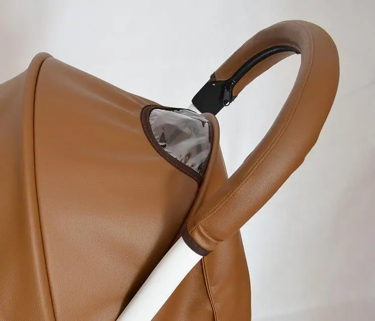 

Zipper Soft Sweat Absorbing Anti-bacterial Waterproof Wheelchairs PU Leather Baby Stroller Armrest For Yoyo Yoya Stroller