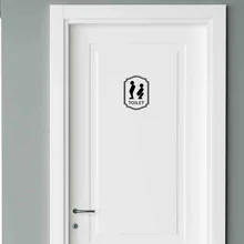 Toilet Bathroom Bath Shower Vinyl decals WC Man & Women Funny Sticker 2WS0049