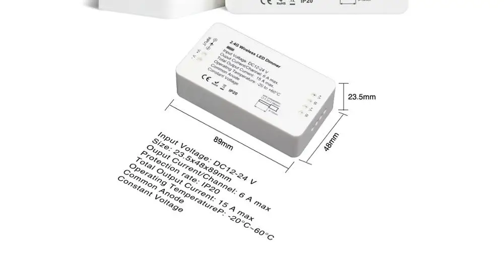 2,4 г RGB+ CCT, зелёный, синий, RGB, WWCW, диммер контроллер, DC12V/DC24V, Цвет и Яркость регулируемый, светодиодный полоски, прожекторы, линейные огни