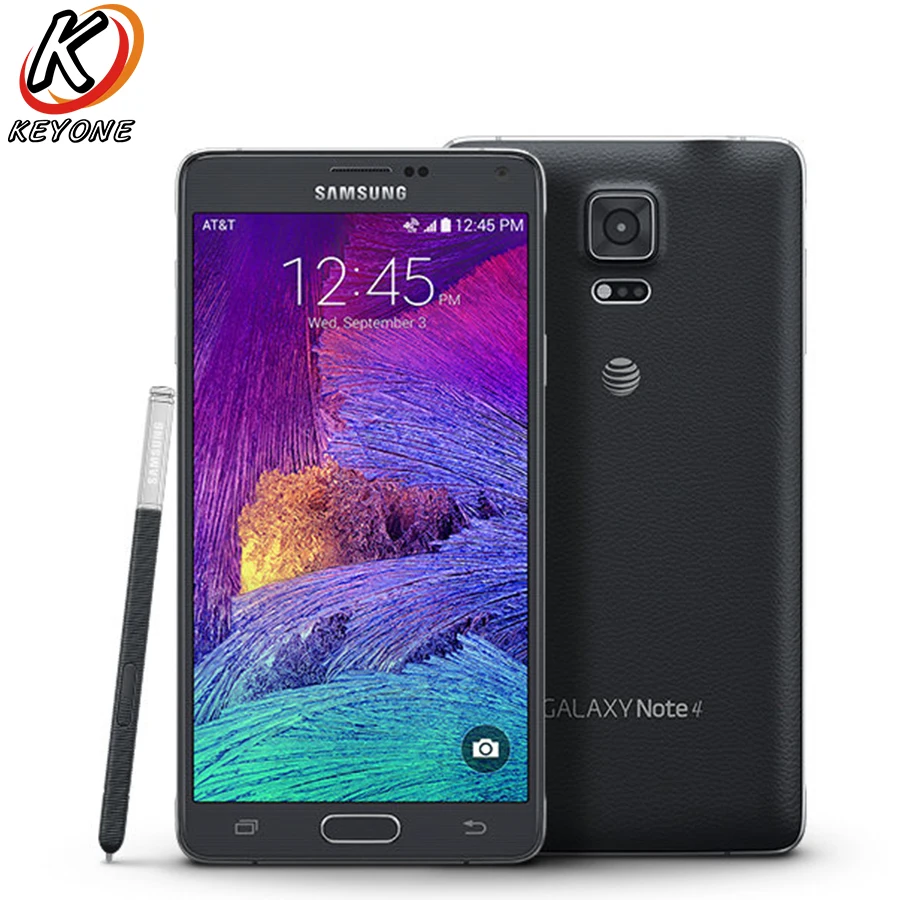 Оригинал AT & T версия Samsung Galaxy Note 4 n910a LTE мобильный телефон 5 7 дюймов 3 ГБ Оперативная