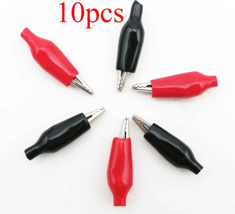 10PCS Small Metal Alligator Clip Electric Test 27mm Crocodile Electrical Clamp Bracket for Electronic Wire Connector Parts | Игрушки и