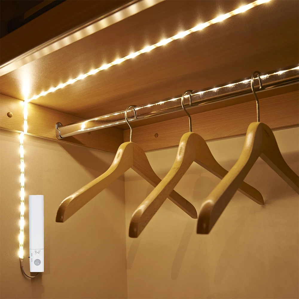 

Motion Sensor & USB Port LED Strip Light Flexiable adhesive lamp tape For Closet Stairs Kitchen Cabinet Smart Turn ON OFF
