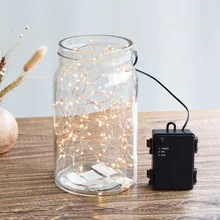 100 светодиодный, водонепроницаемый, медный провод, светодиодный, Рождественский светильник с батареей, сказочный светильник, уличный, Звездный светильник для свадебной вечеринки, Dcoration