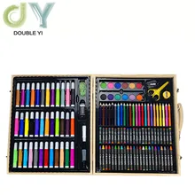Деревянная коробка фломастеры Набор карандашей детский набор кистей Детские Обучающие принадлежности