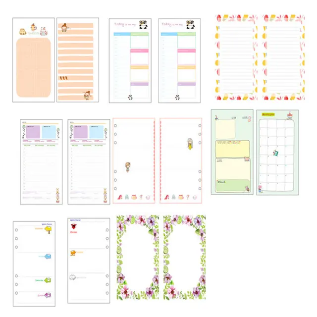 45 sheet set 2018 new planner notebook refill inner paper spiral a5